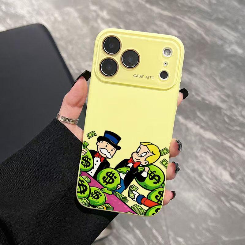 DarlingCase Graffiti Monopoly Print Phone Case Ultra Skin Friendly Touch All Inclusive Lens Compatible with IPhone 17 Pro Max, IPhone 16 Pro Max, 15/14/13/12 Stylish Protection for Your Device