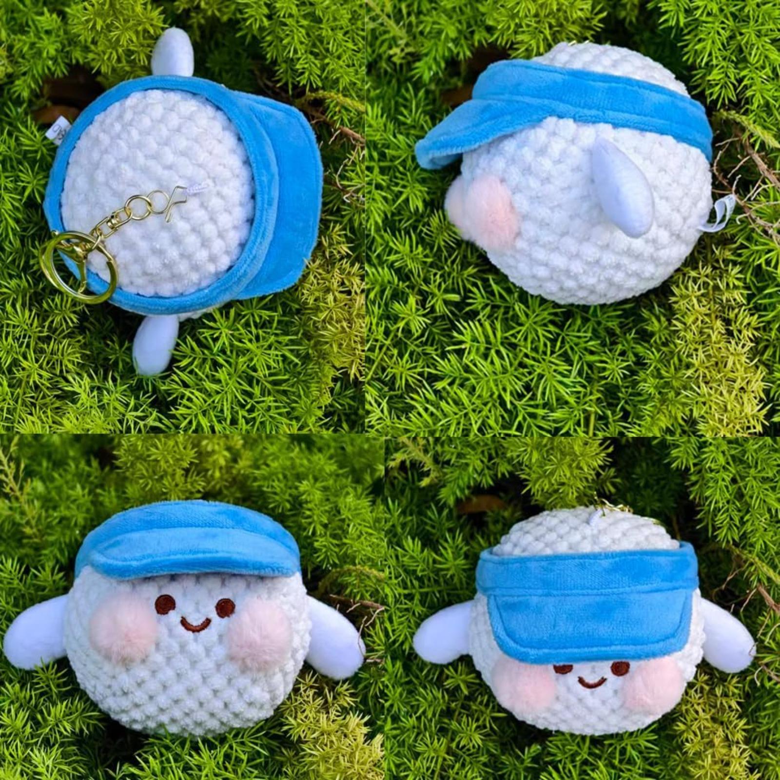 Soft Plush Ball Keychain Set – Cute Stuffed Keyring for Backpack, Squishy Toy Gift for Soccer Basketball Tennis Golf Rugby Billiards Baseball Lovers & Players