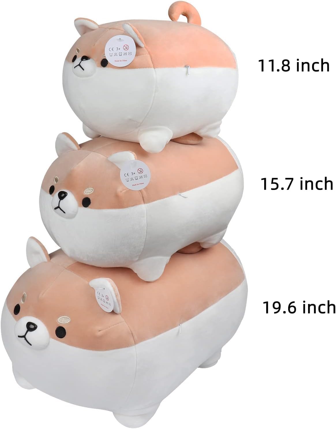 Shiba Inu Stuffed Animal Plush - Cute Corgi Dog Pillow and Toy, Soft Anime Kawaii Christmas Birthday Gifts for Boys and Girls Stuffed Animals Kawaii Decor