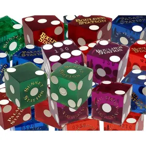 Authentic Greater Las Vegas Station Casinos Table-Played 19mm Craps Dice - 3 Pairs (6 Dice), 3 Dice Pairs
