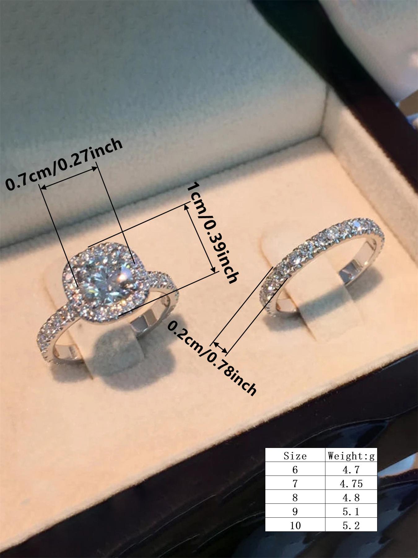 S925 Sterling Silver Fashionable Ring, Gifts for Girlfriend, Elegant Engagement Ring for Women, Pave Engagement Ring, Trendy All-match & Exquisite Jewelry for Birthday Gift, Gift Ideas for Women, Valentine's Day, Gift, Fashion Engagement Rings