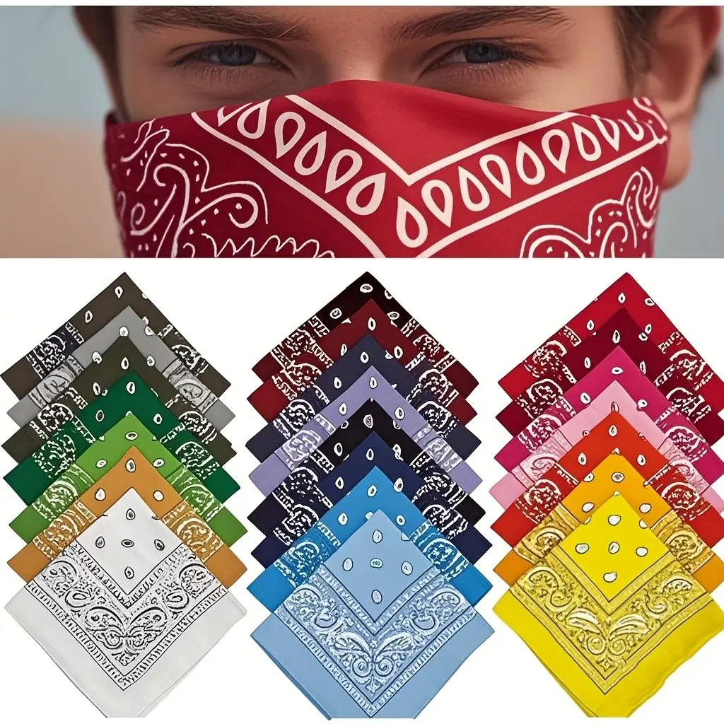 22pcs Bandanas Multi-Purpose Party Outdoor Favor Scarf Headband Handkerchiefs for Unisex Women Men