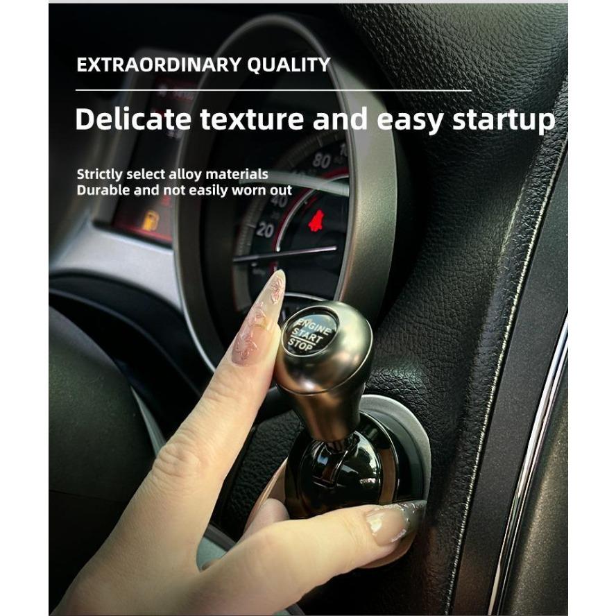 2026 New Heavy Duty Metal Push to Start Button Cover | Universal Car Interior Mod Accessory, Decorative Ignition Switch Cover