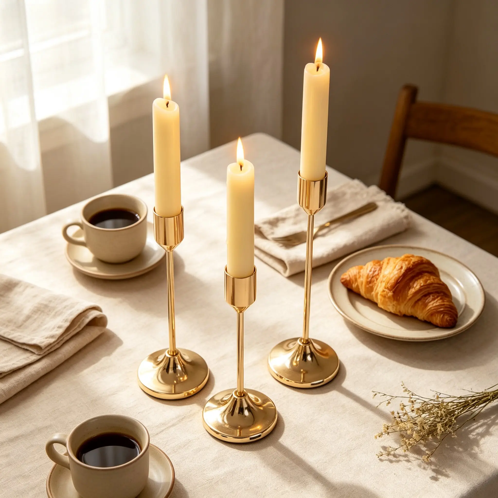 3Pcs/Set European Style Metal Candle Holders For Table Centerpiece Candlestick Fashion Wedding Table Candle Stand Exquisite Candlestick Christmas Tabl