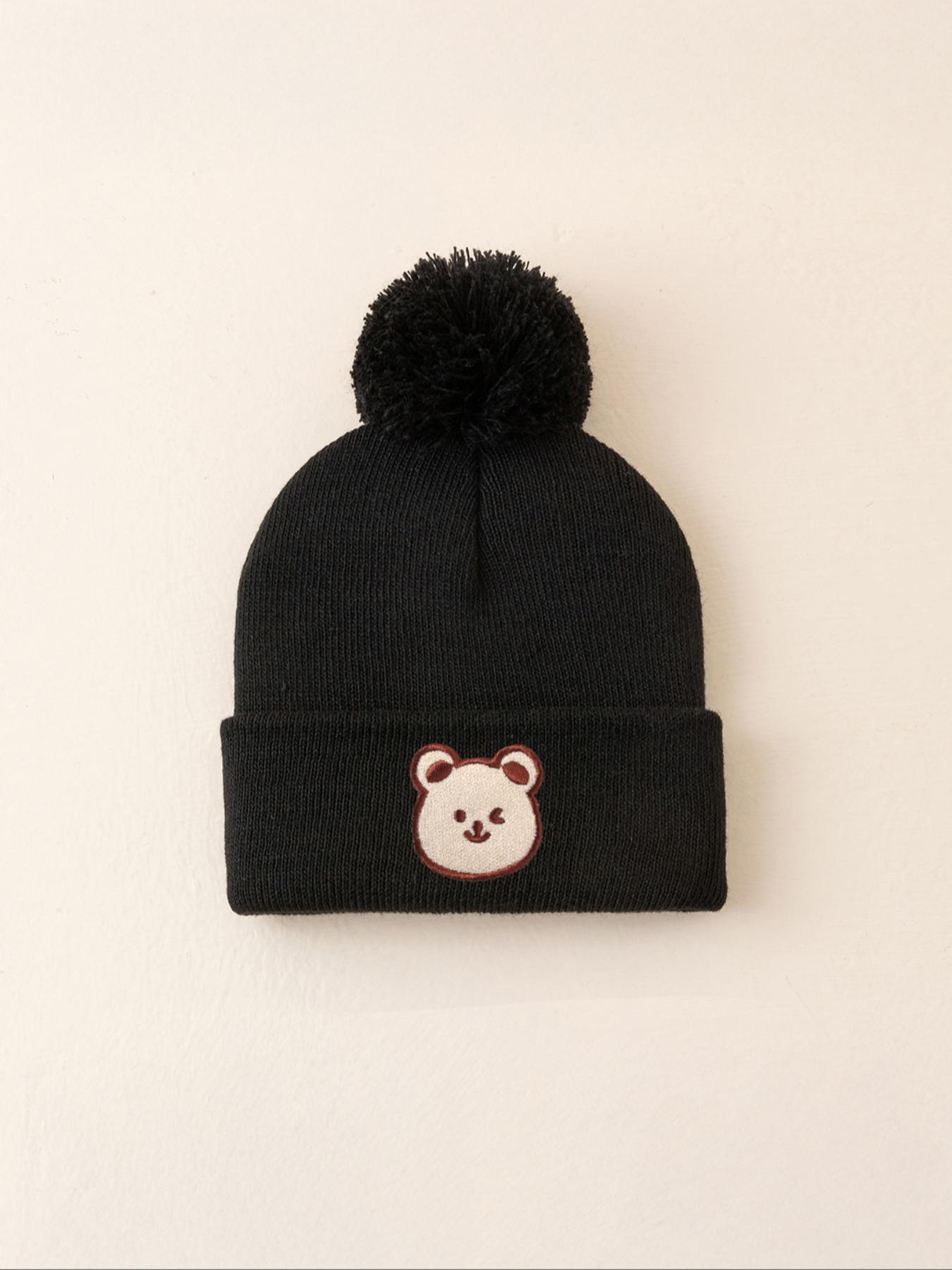 Knitted Hat for Newborns & Toddlers, Warm Winter Beanie for Outdoor Use, Casual Style Daily Commute Cap, Suitable for Fall & Winter, Bonnet