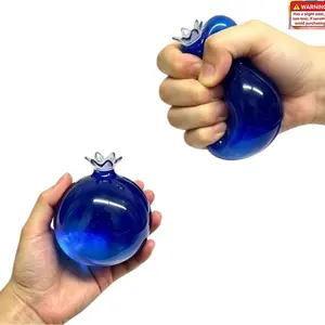 Blueberry Squishy Toy, Slow Rising Stress Relief Ball, TPR Decompression Fidget for Adults Kids, Calming Anxiety Squeeze Toy, Desk Office Sensory Play Gift Idea, Slow Rising Squishies
