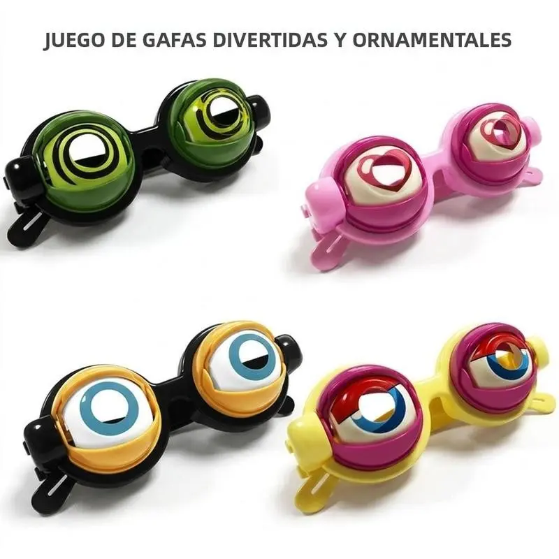 Crazy Moving Eyes Funny Glasses, Novelty Decor Eyewear For Costume Party & Photo Booth