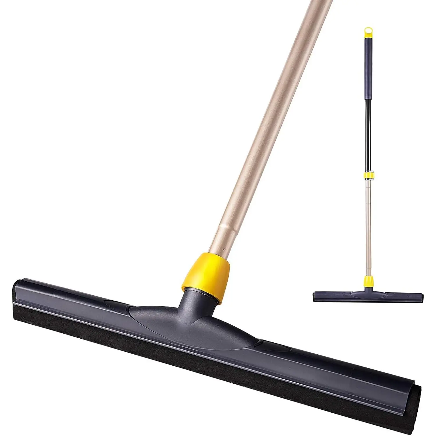 Floor   Adjustable Telescopic Pole Heavy Duty 54.3" | Household Broom EVA   for Garage Courtyard Shower Bathroom Floor Marble Glass Tile Water  Cleaning