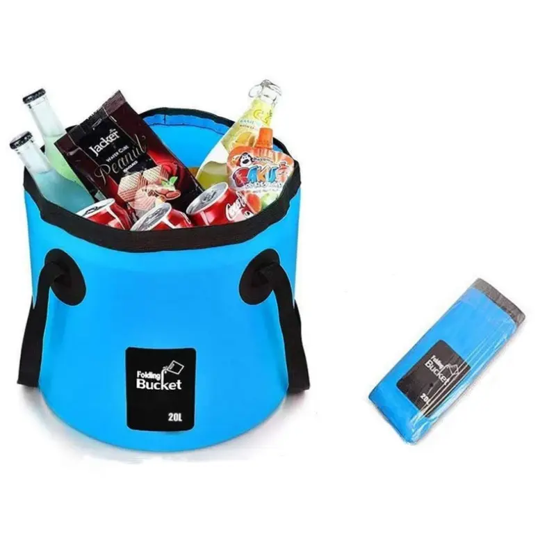 12/20L Collapsible Fishing Bucket, Foldable Water Bucket for Outdoor Camping, Portable Leak-Proof Bucket for Fishing, Hiking & Car Wash