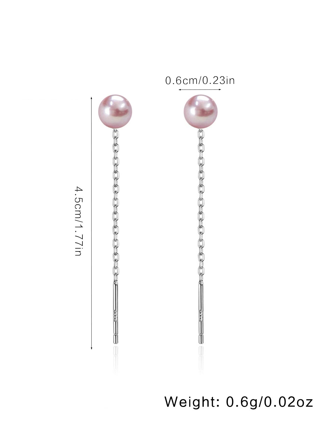 Elegant S925 Silver Pearl Teardrop Unique Design Earrings for Women, Long Dangle Baroque Freshwater Pearls, Hypoallergenic Valentine's Day Gift