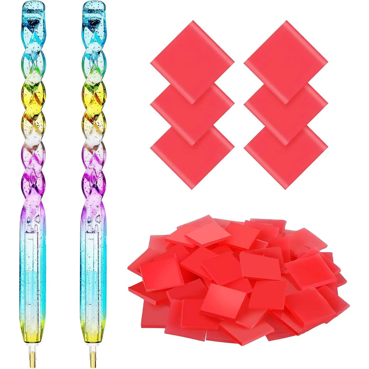 50 count  Painting Wax Pads with 2 count  Painting Drill Pen for Valentines DIY Art Embroidery Crossing  Tool Supplies