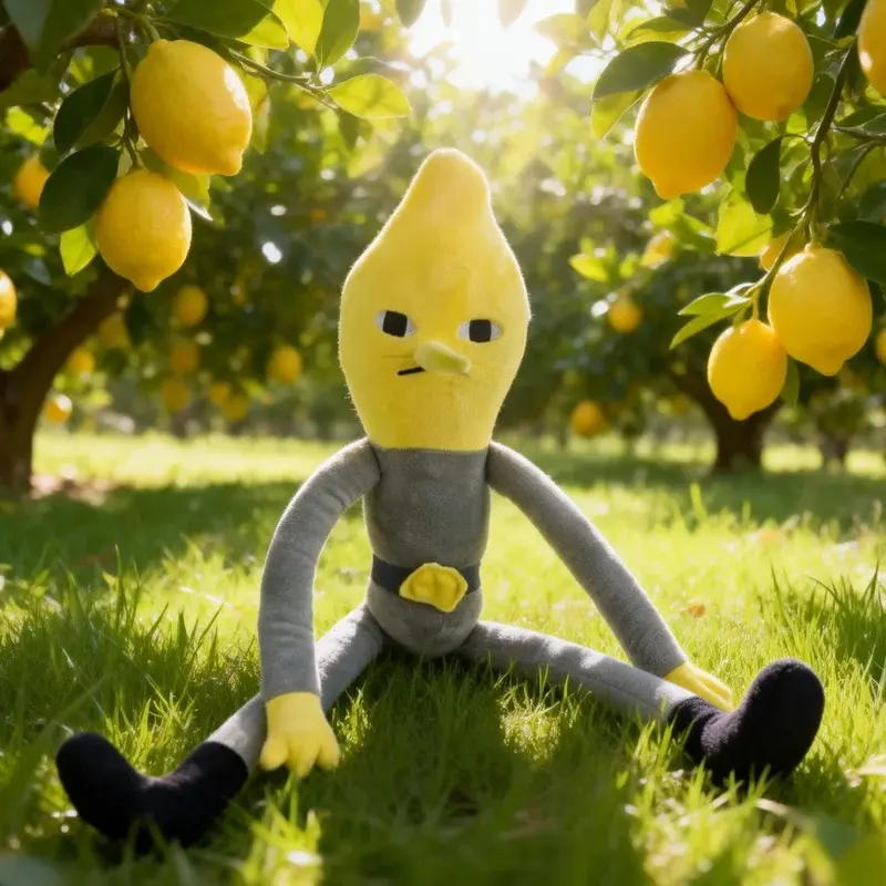 60cm Duke of Lemon Game Plush Doll Toy Cartoon Game Merchandise Room Decoration Kids Fans Birthday New Year Gift
