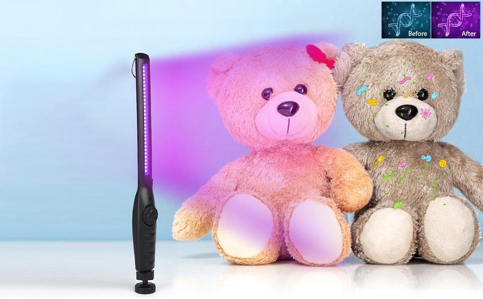 UV Light Sanitizer, UV Sanitizer Lamp Portable Travel UV Light Sanitizer Wand (Black)