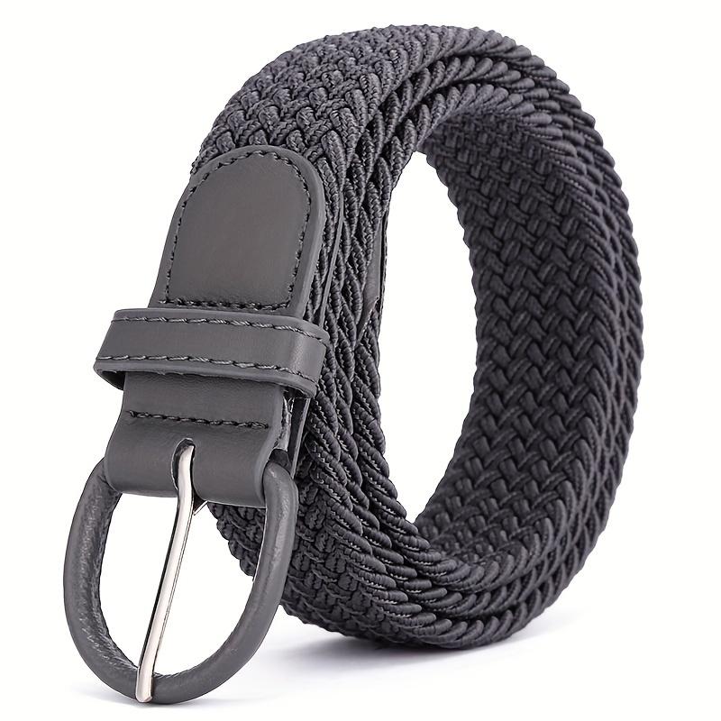 1pc Unisex Elastic Braided Belt with Classic Pin Buckle - Black, Blue & White Houndstooth, Navy Blue, Light Blue & White, Orange & White Striped Designs for Casual, Jeans, and Casual Attire, Sporty Belt | Stylish Belt | Durable Buckle, Belt 1pc Unisex Elastic Braided Belt with Classic Pin Buckle - Black, Blue & White Houndstooth, Navy Blue, Light Blue & White, Orange & White Striped Designs for Casual, Jeans, and Casual Attire, Sporty Belt | Stylish Belt | Durable Buckle, Belt