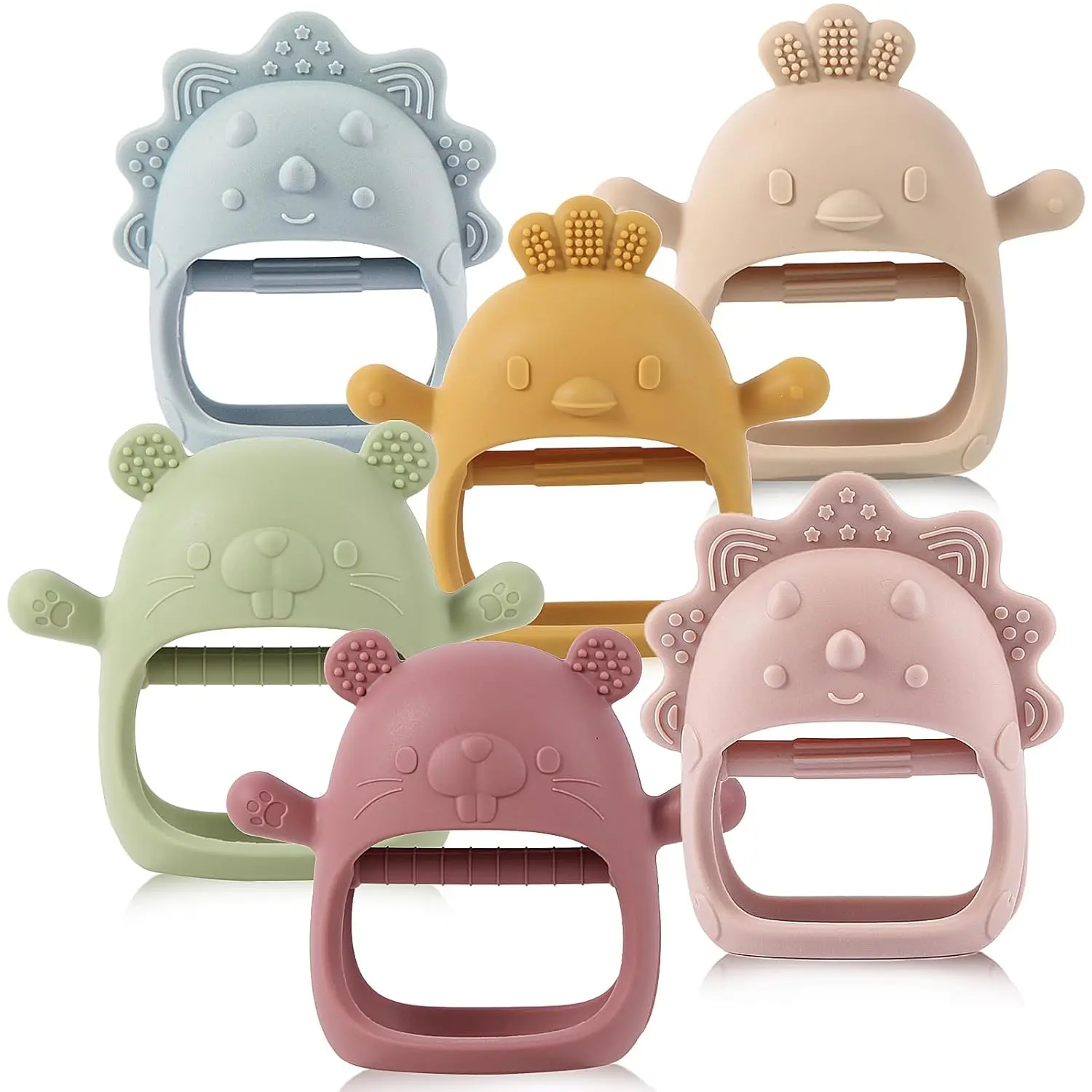Baby Teething Toys, Teething Toys, Teethers  Babies 3-6 Months, Baby Chew Toys, BPA Free Teether Mitten with Soft Texture  Sensory Exploration and Itching Teething Relief New model