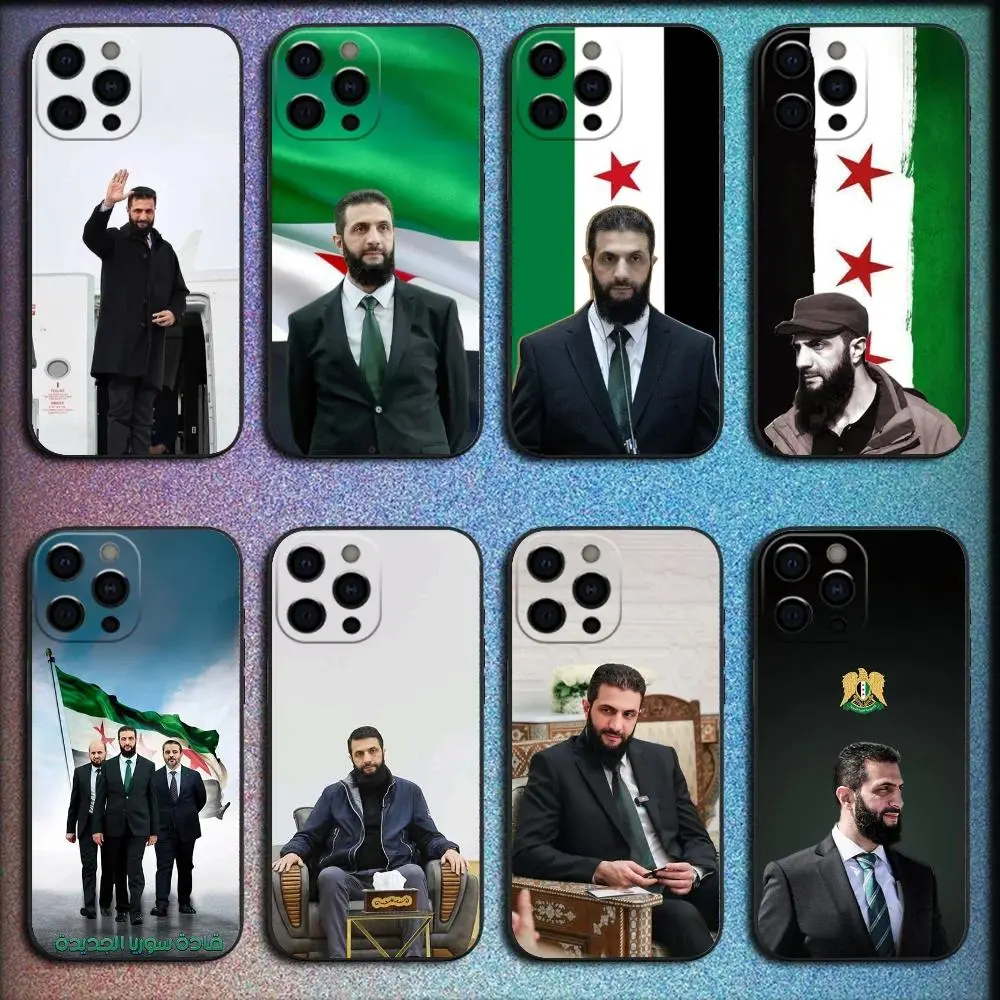 Ahmed al-Sharaa Syrian Syria Flag Phone Case For iPhone 17 Promax 17e 17 16 15 14 13 12 11 Mini Pro Max Air For Samsung S26 Ultra S25 S24 S23 S22 FE Plus Edge Anti-Fall shockproof protection Soft silicone Back Cover For Fans Gift