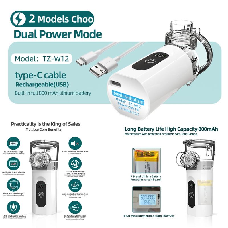 Portable Handheld Air Humidifier, 1 Box Rechargeable Electric Air Humidifier with Automatic Cleaning Function, Personal Care Appliances for Adults & Kids