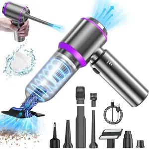 Portable Vacuum Cleaner, Wireless Air Blower Gun 16,000 Pa, Super Powerful Mini Car Vacuum, 4-In-1 Air Blower, Handheld Electric Air Blower