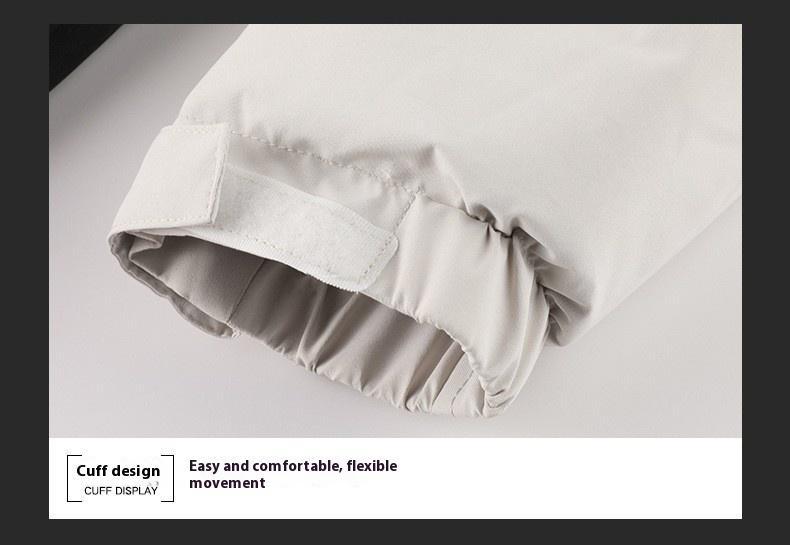 BIGWIG men's autumn and winter hooded parka, thickened warm work jacket, multi-pocket work top, windproof and waterproof cotton clothing, sports hooded jacket, cotton warm soft shell clothing, outdoor camping outdoor jacket