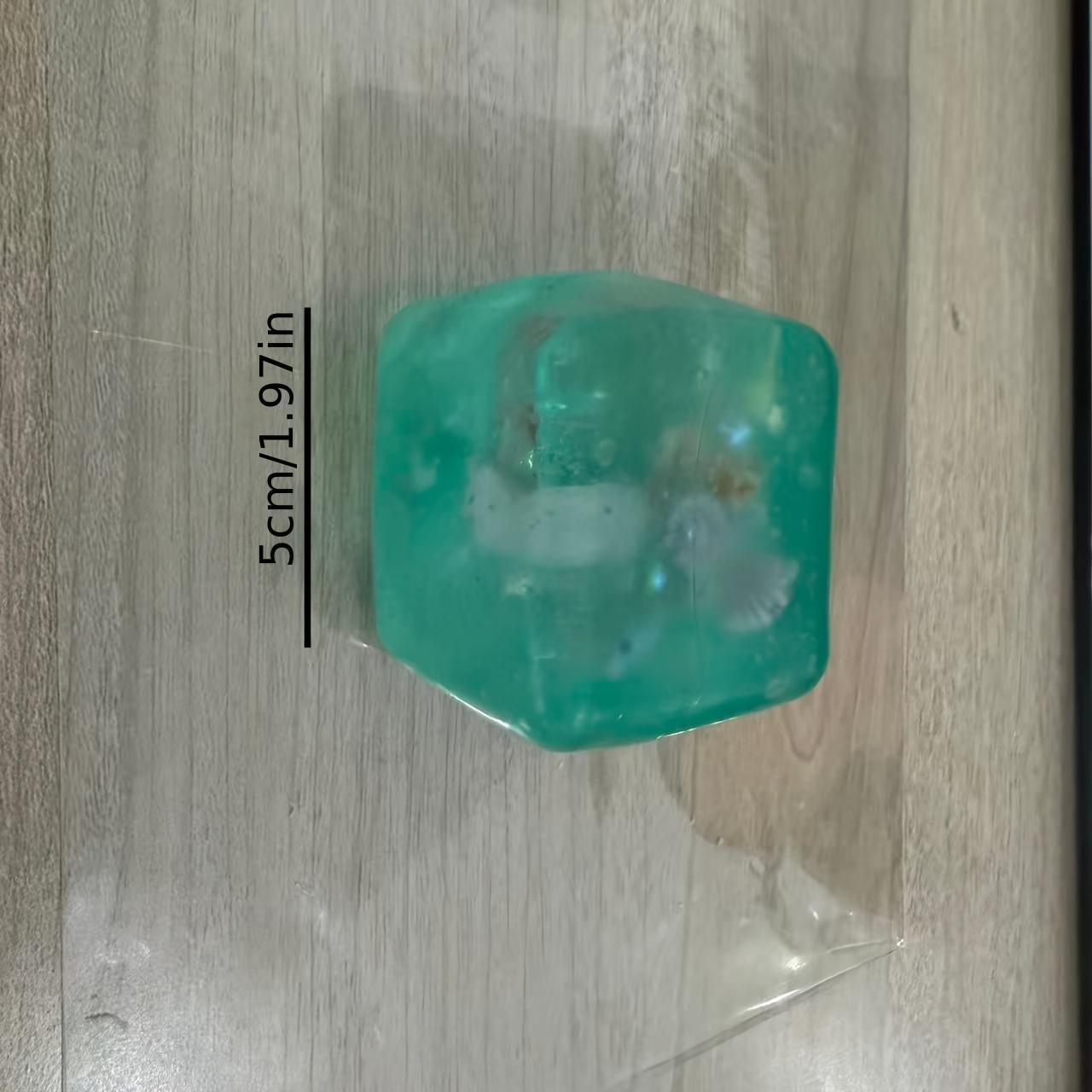 Healing green jelly texture squeeze toy, Squishies, Stress Relief Sculptures, wrapped in shells and starfish, mini ocean gadgets, soft jelly, decompression and relaxation, desktop ornaments, relieving stress and creating a summer atmosphere