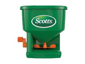 AGS Scotts Turf Builder EdgeGuard Mini Broadcast Spreader - Spreader For Lawn Fertilizer, Weed & Insect Control, Grass Seed, and Ice Melt, Holds Up To 5,000 sq.ft. of Product