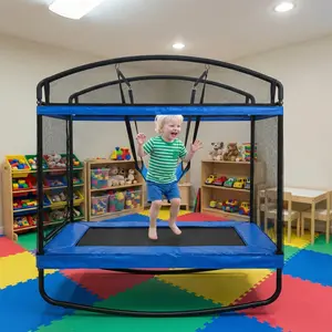 4*6ft  Outdoor Square Trampolines for Kids Adults Long Rectangular Tumbling Trampoline