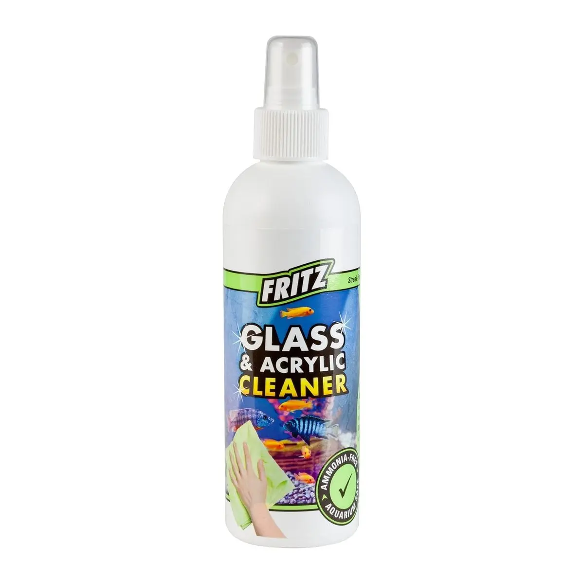 Aquarium Glass and Acrylic Cleaner Spray, 8 Ounce, for Crystal Clear Tank, Safe for Fish and Plants, for Aquarium Maintenance