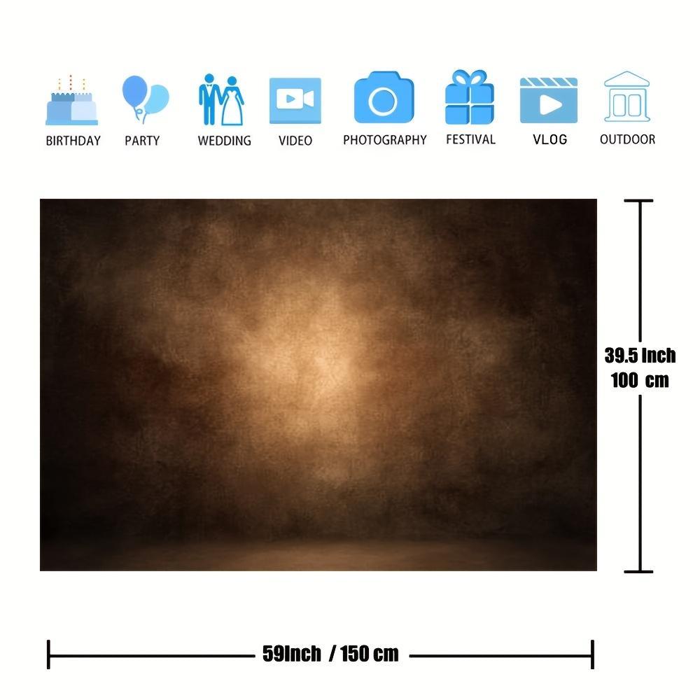 1pc 2D Flat Polyester Photography Backdrop | Durable Brown Gradient Design for Portraits & Events | Ideal for Single Parties, Graduations, Baptisms | Easy Setup, No Power Needed | Versatile St