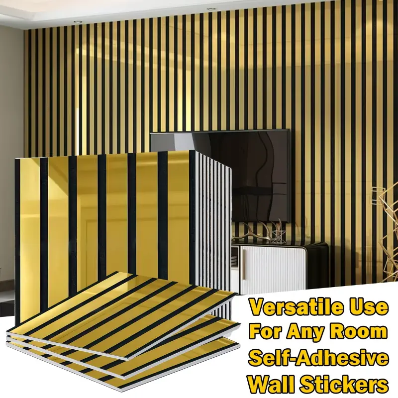 10/20 pieces 11.81 x 11.81 Inches gold silver brushed metal self adhesive tiles 3D waterproof scratch resistant oil proof for Interior Wall stove bathroom luxury TV wall old wall renovation easy to wipe