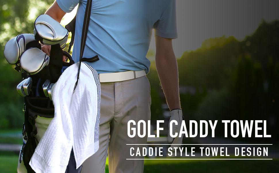 KTINEIC Caddy Golf Towel - Extra-Large 22" X 44" Caddie Towel Used by Tour Professionals, Premium Soft Cotton, Superior Absorption Caddy Towel| 5 Stylish Colors