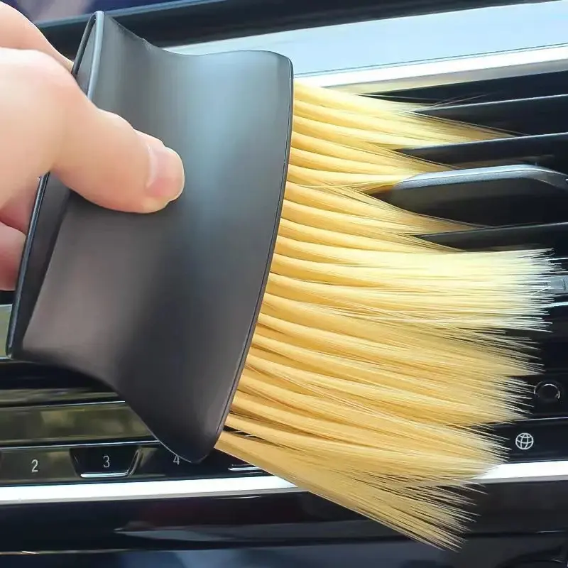 Car interior dust removal soft brush, car wash tools, car interior crevice dust removal brush, air vent cleaning brush