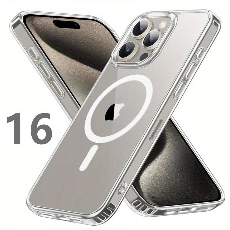 Magnetic Original Clear Case for iPhone 17 16 15 14 13 12 11 Pro Max Plus Wireless Charging Hard Cover