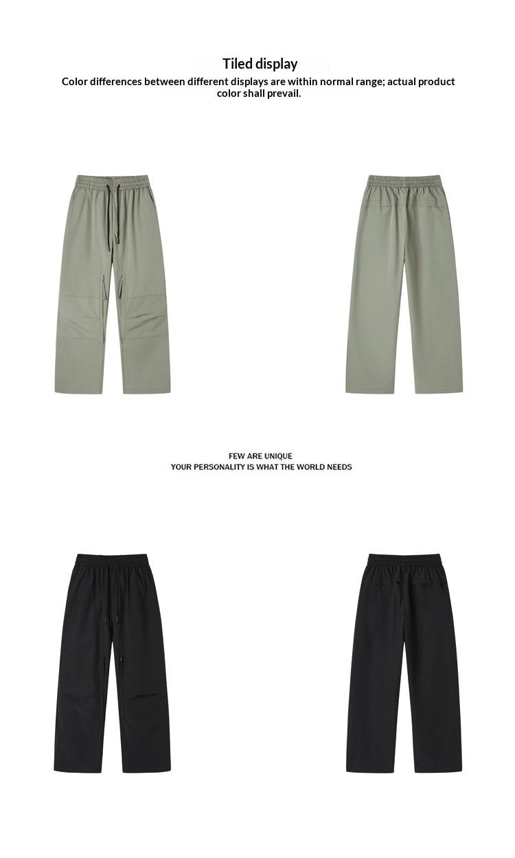 Summer Thin Pants Woven Outdoor Quick- drying Pants Men' s Loose Casual Pants Breathable Mesh Functional Overalls