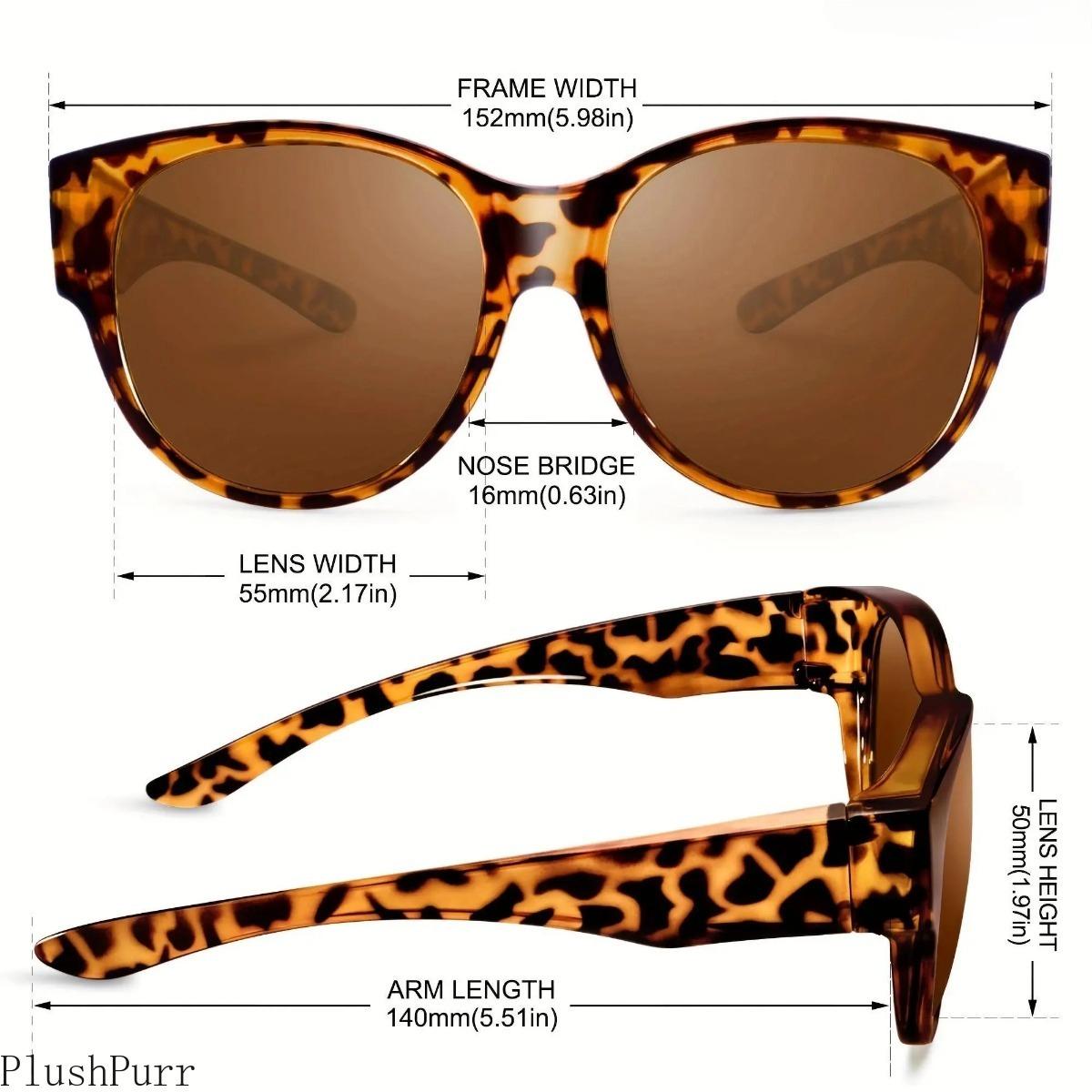 Polarized Fit Over Sunglasses for Women Men, Lightweight UV400 Protection Anti Glare Wrap Around Sun Glasses, Wear Over Prescription Glasses for Driving Travel Outdoor