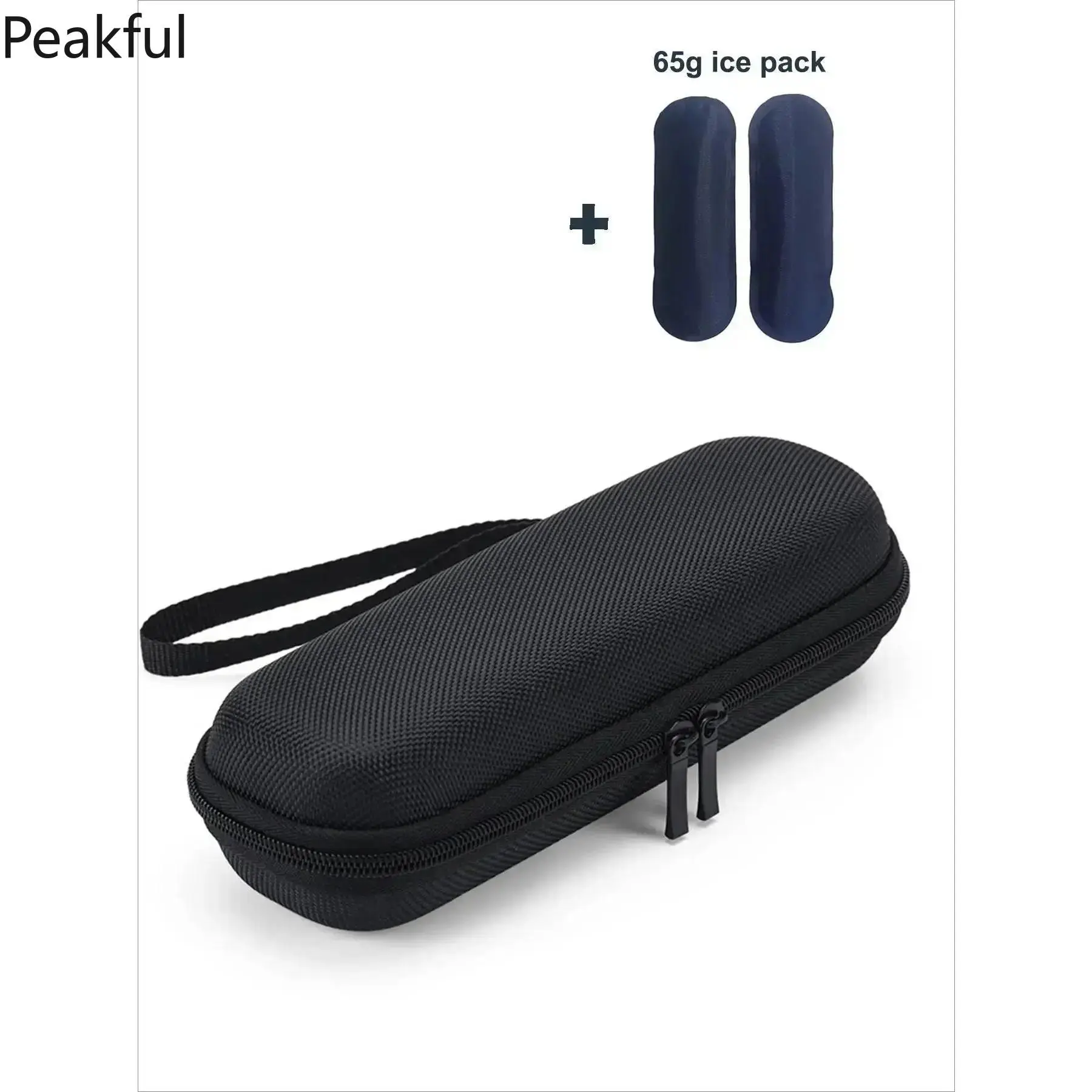 Compact Insulated Insulin Travel Organizer, Secure Storage for Medication & Supplies, Durable Shockproof Case with Shoulder Strap & Reflective Strip for Night Safety, Great for Camping & Hiking