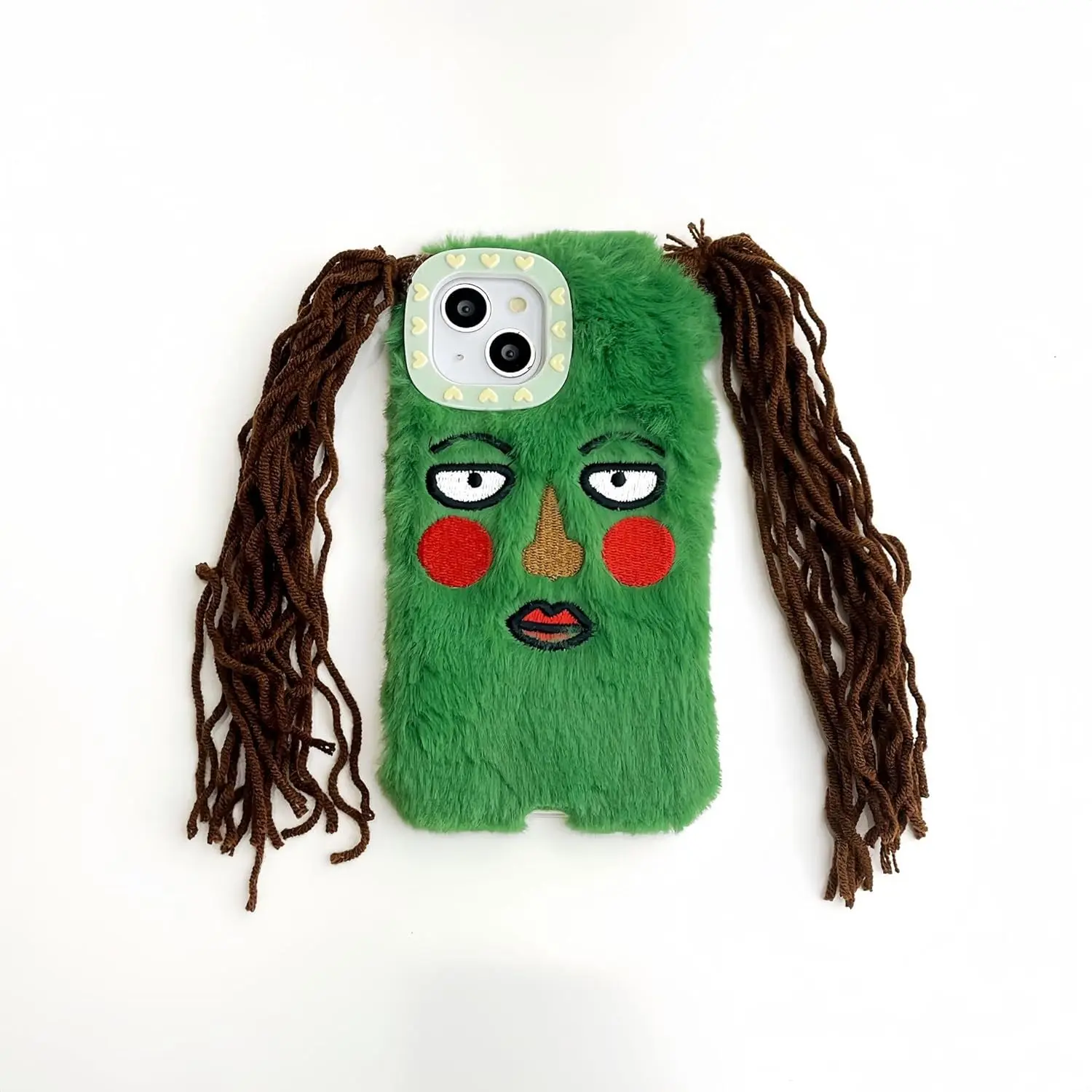 Smartphone Casing - Ugly Doll Plush, Weird, Funny Design Cellphone Cover for iPhone 14 Pro Max (Green) with Device Protection, Shockproof