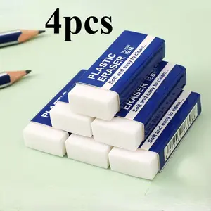 4PCS2B white eraser, perfect for writing, drawing and sketching, exam and writing, office supplies and back-to-school gifts