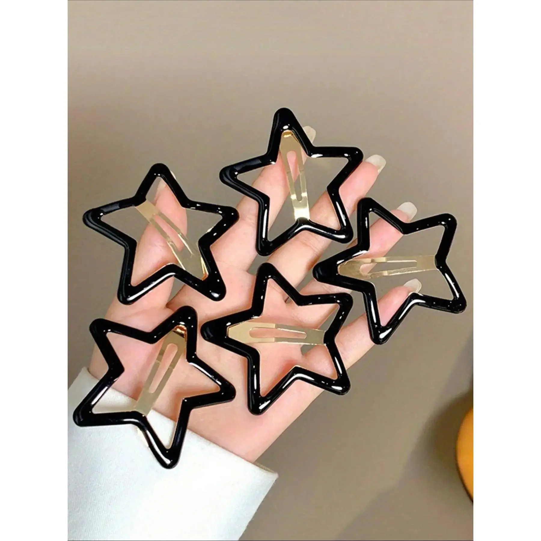 Star Hair Clips for Women & Girls, Cute Y2K Aesthetic Hair Accessories, Minimalist No-Slip Hair Pins for Thick Hair, Korean Style Fashion Headwear for Daily Wear, Party, School & Photoshoot