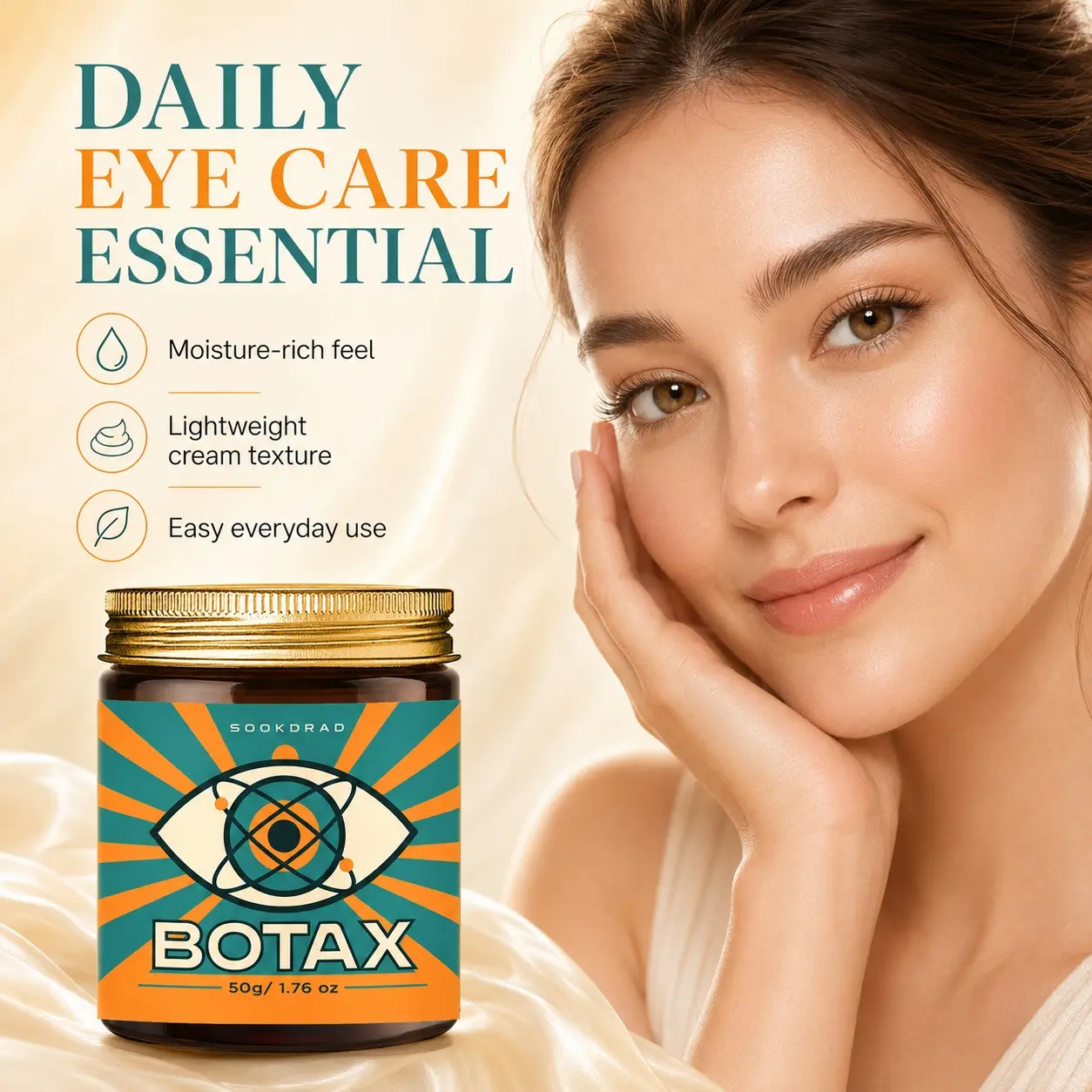 BOTAX, eye care product, for eye area, 1.76oz, daily use, skin care, 50g