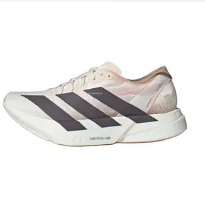 Adidas Adizero Adios Pro 4 Men's Lightweight Racing Running Shoes in Pink and White Verifiable, with credentials and supporting global authentication
