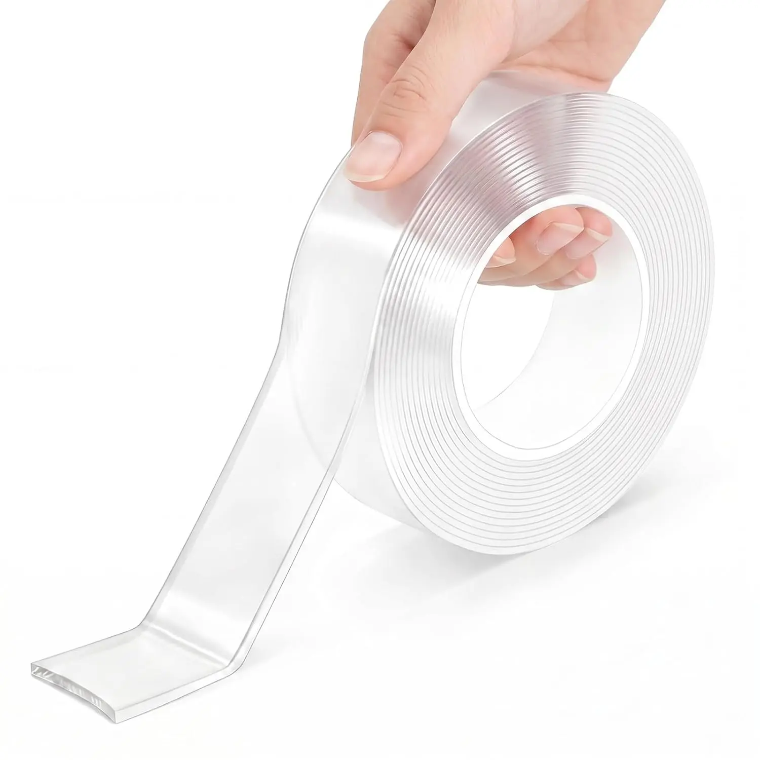 Nano Sided Tape Duty, 20LBS+ Removable Sided Tape for Wall Damage, 16.4ft x 1.18in Waterproof Reusable Tape for Home DIY Office & Car