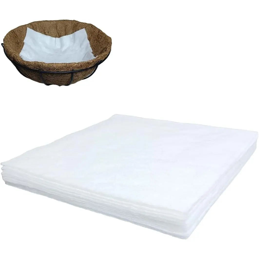 Basket Self Watering Liner, 6.3 X 6.3” Planter Liner Absorbent Pad Water Catcher for  Basket Coconut Liner Self Watering Mat  Insert Watering Devices (10Pcs, 6.3 * 6.3'')