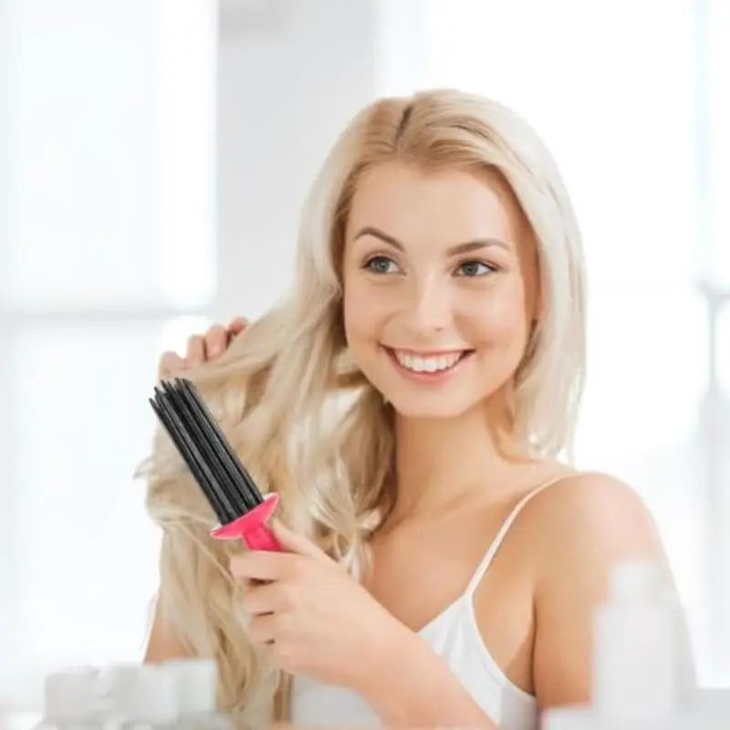 Air Volume Styling Comb & Curling Brush, Hair Bun Maker & Blow Dry Curling Tool, Fluffy Hair & Curling Hair Styler, Perfect for Women's Hairstyling, Hair Styling Tools, Hair Brush Curly Hair, Air Cushion Comb, Blowout Brush, Curved Brush