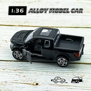 1:36 scale pickup truck toy, pull-back/push-and-go type, no batteries required, gift