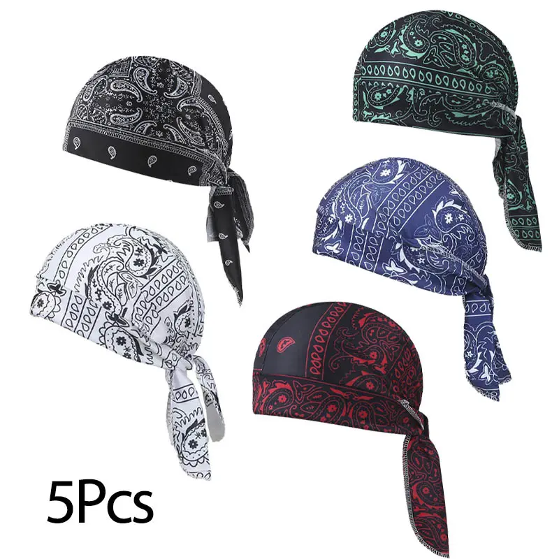 Pirate Cashew Nut Set Headpiece Strap Headpiece Street Dance Breathable Bicycle Helmet Lining Sports Headpiece Bandana Casual