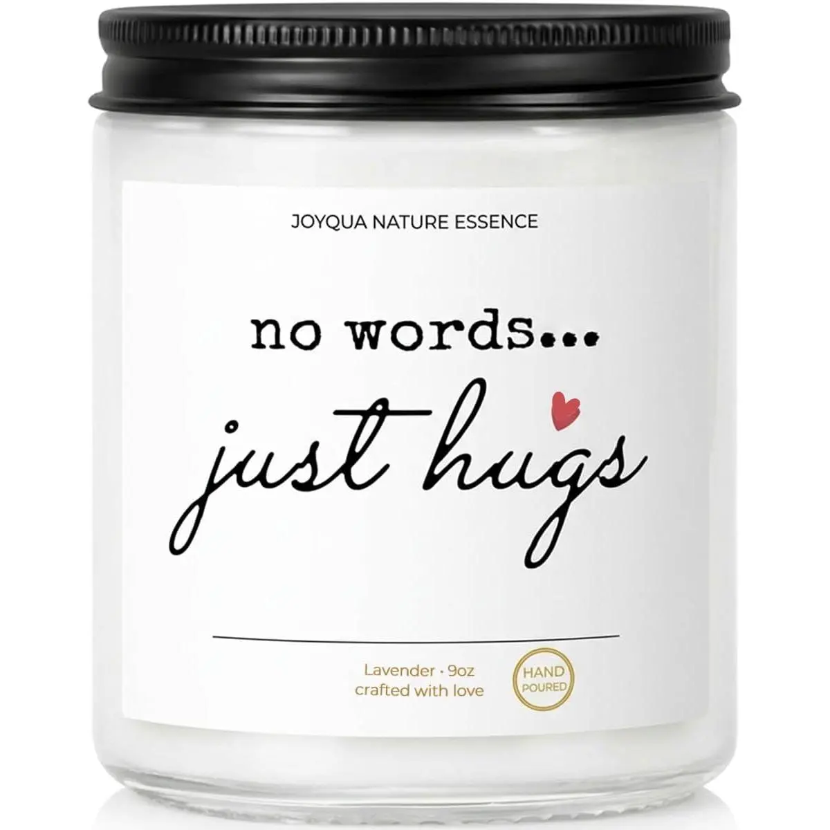 Sympathy Gifts for Loss of Loved , Memorial Candle 9oz Lavender Scented Soy Candle, “No Words… Just Hugs” Remembrance & Bereavement , Grief Gifts for Women, Condolence , 50 Hour ,