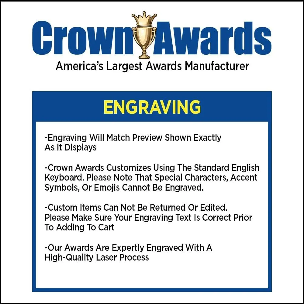 G.O.A.T. Sculpture Trophy, 7" Customizable Award - Add Your Own Engraving