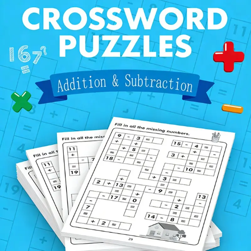 Digital Fill-In Practice Book, Mental Math Workbook, Addition Subtraction Fun Exercises, Mathematical Arithmetic Training