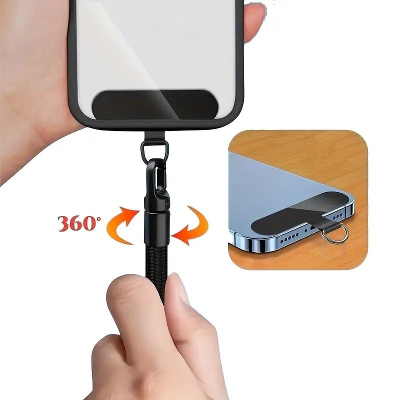 360° Rotatable Phone Lanyard, Adjustable Non-winding Mobile Phone Strap, Anti-fall Safety Wristband, Phone Accessories for Outdoor Activities