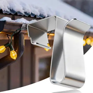 Gutter Clips for Hanging Outdoor Lights Christmas Light Gutter Clips for Outside String Lights Metal Weatherproof Gutter Light Clips for Xmas Halloween Outdoor Holiday Lights(50pcs)fidget toys